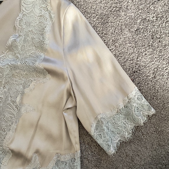 Beautiful Express Grey Silk and Lace Overlay to dress up any outfit! - Picture 3 of 6
